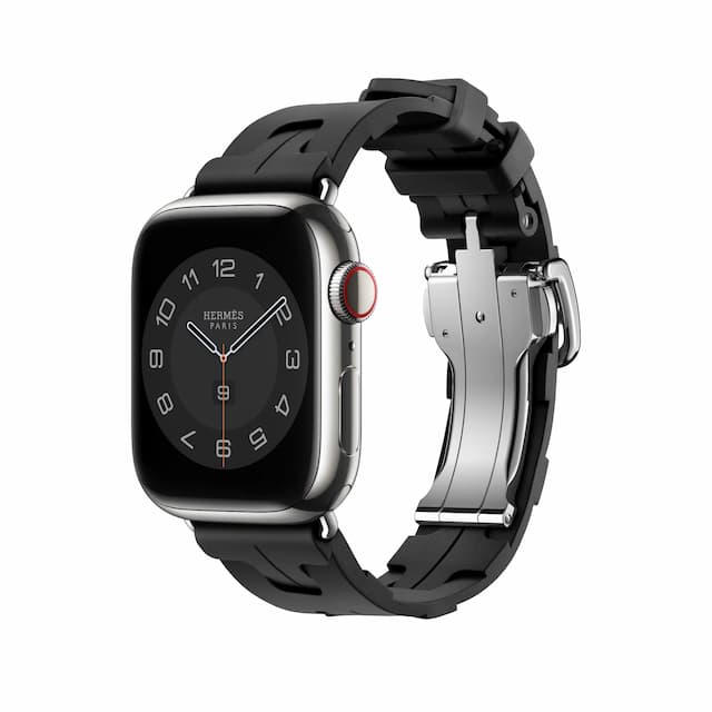 Apple Watch 10 Hermès - 46 mm Simple Tour Noir Kilim