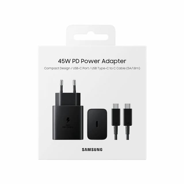 Samsung 45W PD Power Adapter /USB-C Port/ USB Type-C to C Cable (5A/1.8m)