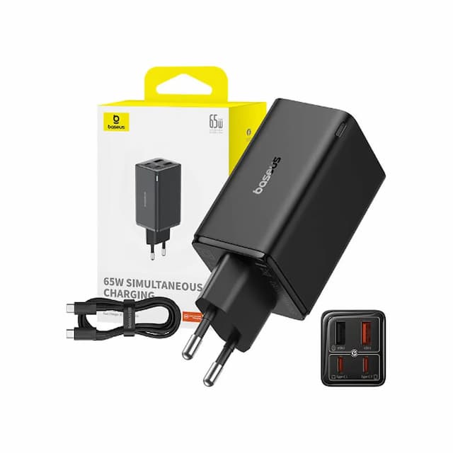 Baseus 65w GaN6 Pro Fast Charger 2C+2U 