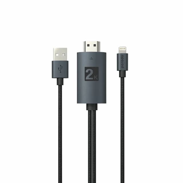 Porodo Braided HDMI Lightning Cable 