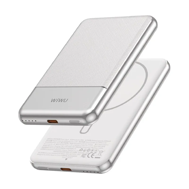 WiWU Silver Seraph Alloy Unibody Power Bank 5000 mAh PD 20W (P088)